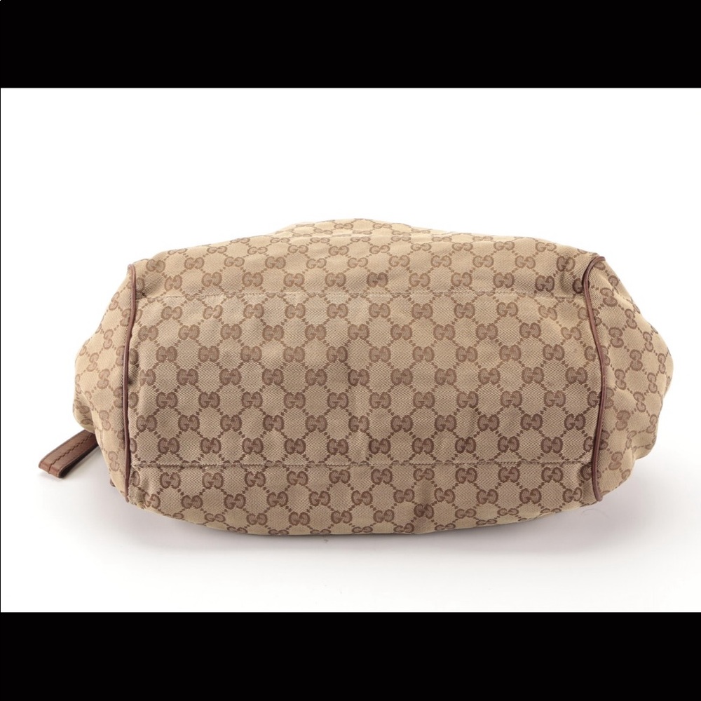 Gucci Brown/Beige GG Canvas Sukey Satchel - Picture 6 of 15